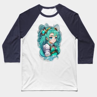Lyra's Melody: Enchanting AI Anime Character Art Baseball T-Shirt